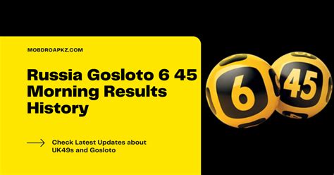 gosloto results 6-45 - Gosloto 6x45 